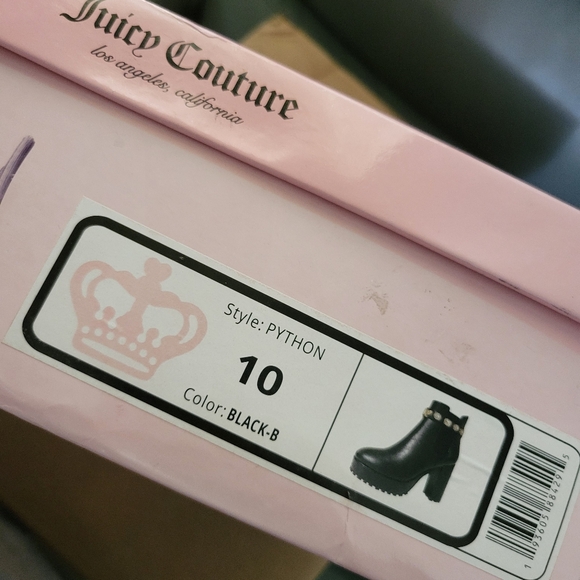 Juicy Couture Python Women's Block 3.5 Heel Ankle Boots.Sz 10.. - Picture 4 of 16